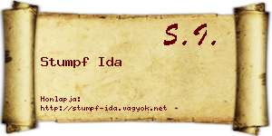 Stumpf Ida névjegykártya